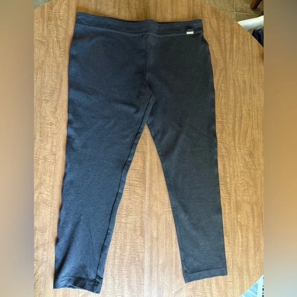 Karl Lagerfeld Paris Leggings Womens Extra Large Charcoal Gray Pull-On - Picture 8 of 9